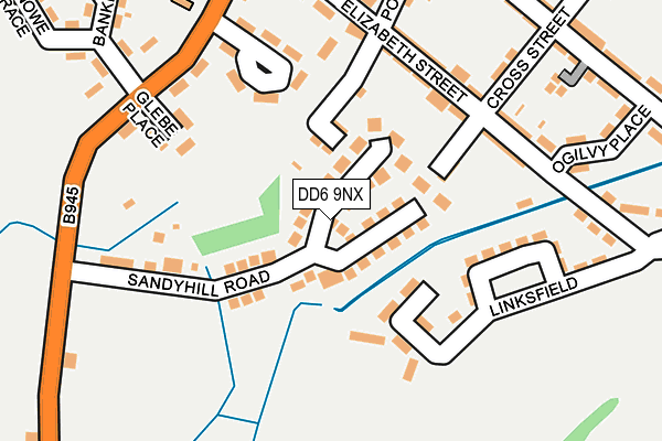 DD6 9NX map - OS OpenMap – Local (Ordnance Survey)