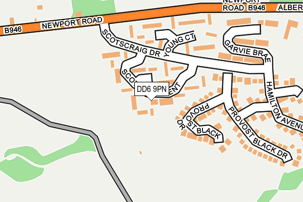 DD6 9PN map - OS OpenMap – Local (Ordnance Survey)