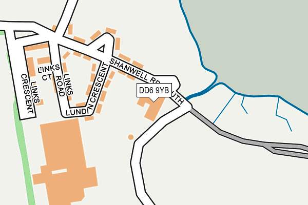 DD6 9YB map - OS OpenMap – Local (Ordnance Survey)