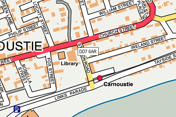 DD7 6AR map - OS OpenMap – Local (Ordnance Survey)