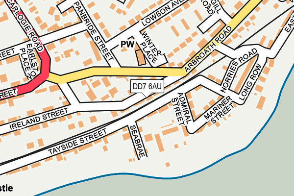 DD7 6AU map - OS OpenMap – Local (Ordnance Survey)