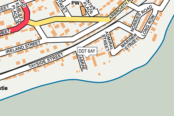 DD7 6AY map - OS OpenMap – Local (Ordnance Survey)