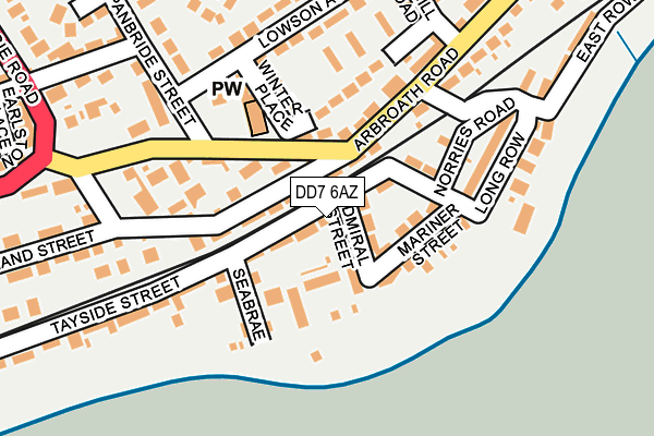 DD7 6AZ map - OS OpenMap – Local (Ordnance Survey)