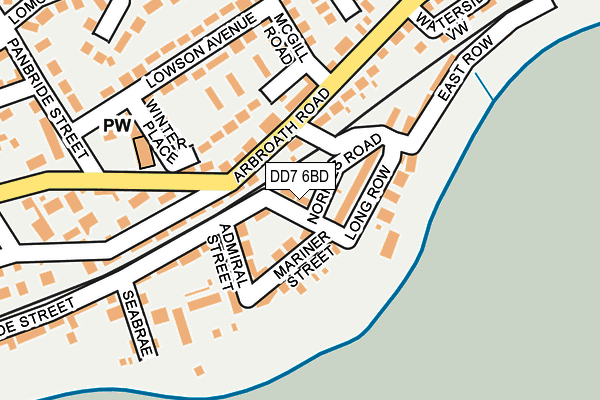 DD7 6BD map - OS OpenMap – Local (Ordnance Survey)