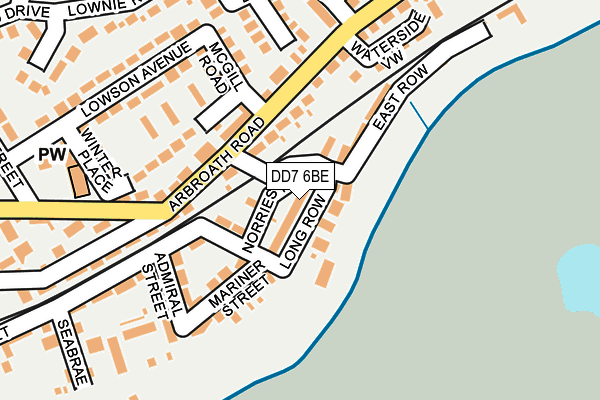 DD7 6BE map - OS OpenMap – Local (Ordnance Survey)