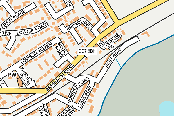 DD7 6BH map - OS OpenMap – Local (Ordnance Survey)