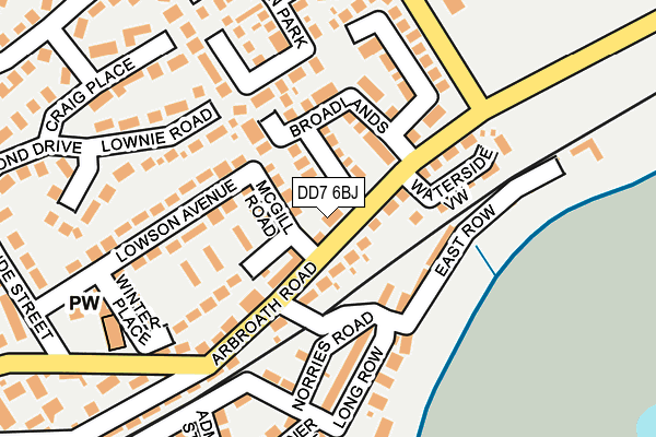 DD7 6BJ map - OS OpenMap – Local (Ordnance Survey)