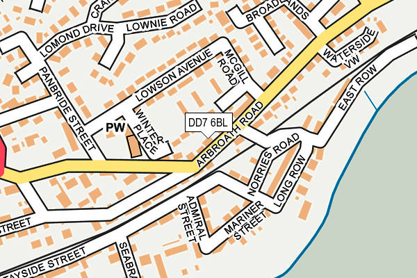 DD7 6BL map - OS OpenMap – Local (Ordnance Survey)