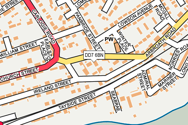 DD7 6BN map - OS OpenMap – Local (Ordnance Survey)