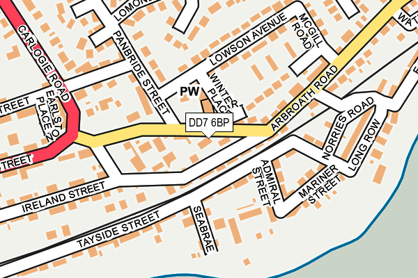 DD7 6BP map - OS OpenMap – Local (Ordnance Survey)
