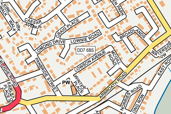DD7 6BS map - OS OpenMap – Local (Ordnance Survey)