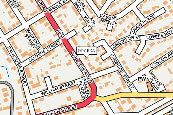 DD7 6DA map - OS OpenMap – Local (Ordnance Survey)