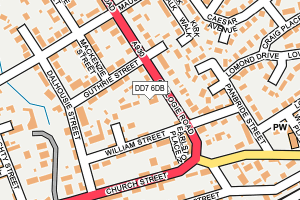 DD7 6DB map - OS OpenMap – Local (Ordnance Survey)