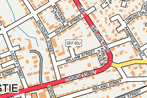 DD7 6DJ map - OS OpenMap – Local (Ordnance Survey)
