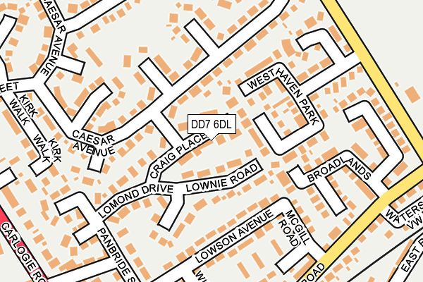 DD7 6DL map - OS OpenMap – Local (Ordnance Survey)