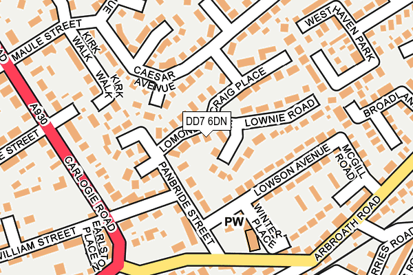 DD7 6DN map - OS OpenMap – Local (Ordnance Survey)