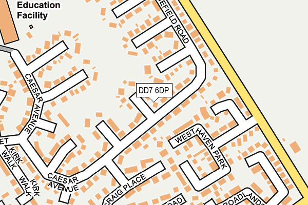 DD7 6DP map - OS OpenMap – Local (Ordnance Survey)