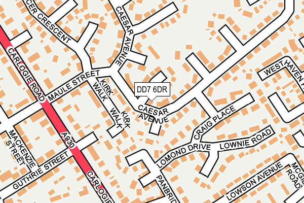 DD7 6DR map - OS OpenMap – Local (Ordnance Survey)