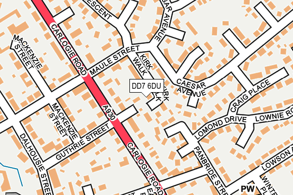 DD7 6DU map - OS OpenMap – Local (Ordnance Survey)