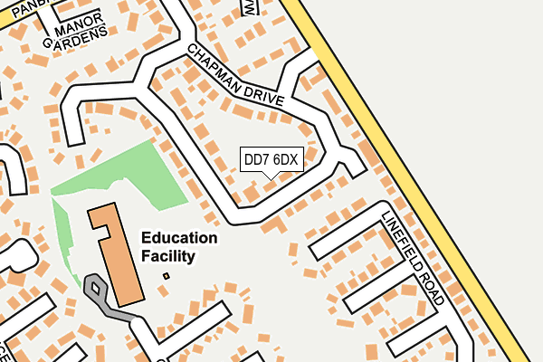 DD7 6DX map - OS OpenMap – Local (Ordnance Survey)