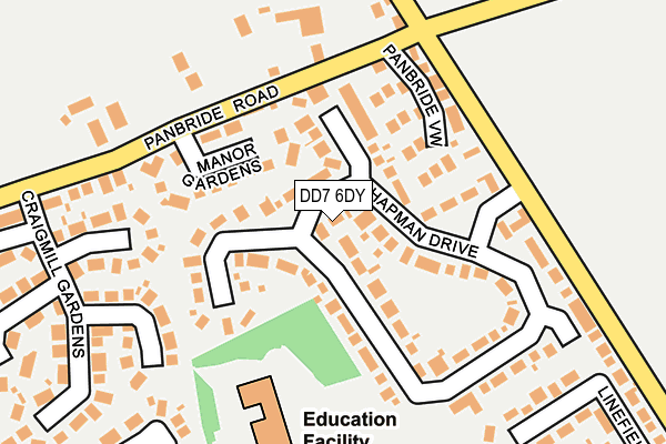 DD7 6DY map - OS OpenMap – Local (Ordnance Survey)