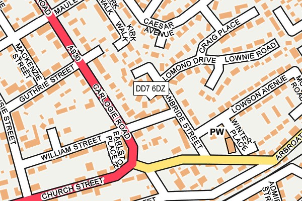 DD7 6DZ map - OS OpenMap – Local (Ordnance Survey)