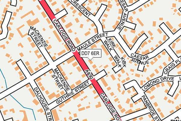 DD7 6ER map - OS OpenMap – Local (Ordnance Survey)