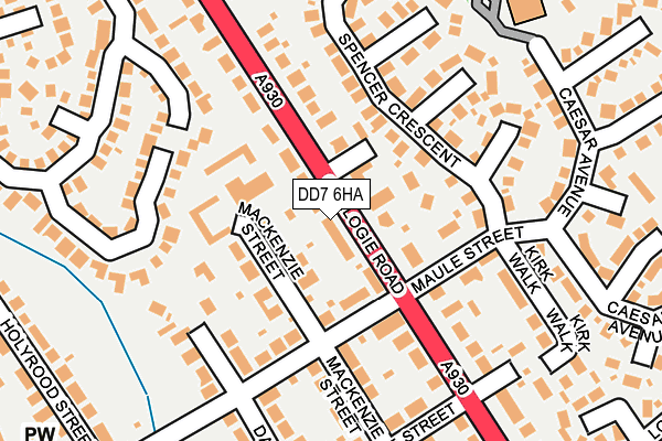 DD7 6HA map - OS OpenMap – Local (Ordnance Survey)