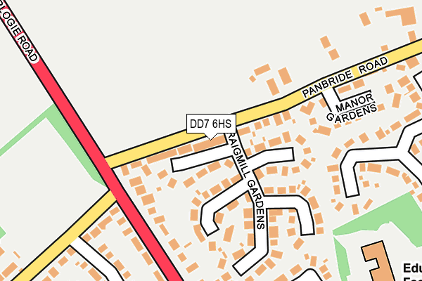 DD7 6HS map - OS OpenMap – Local (Ordnance Survey)