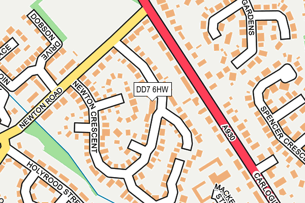 DD7 6HW map - OS OpenMap – Local (Ordnance Survey)
