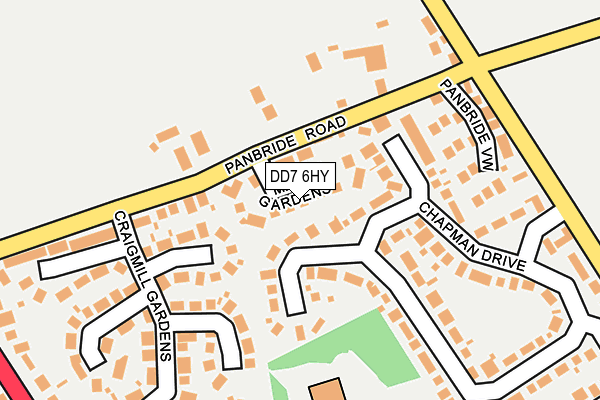 DD7 6HY map - OS OpenMap – Local (Ordnance Survey)