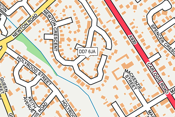 DD7 6JA map - OS OpenMap – Local (Ordnance Survey)