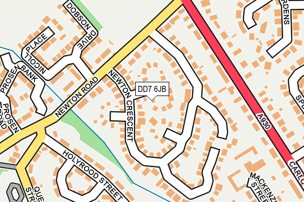 DD7 6JB map - OS OpenMap – Local (Ordnance Survey)