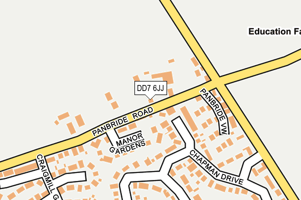 DD7 6JJ map - OS OpenMap – Local (Ordnance Survey)