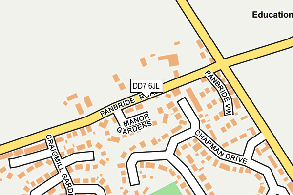 DD7 6JL map - OS OpenMap – Local (Ordnance Survey)