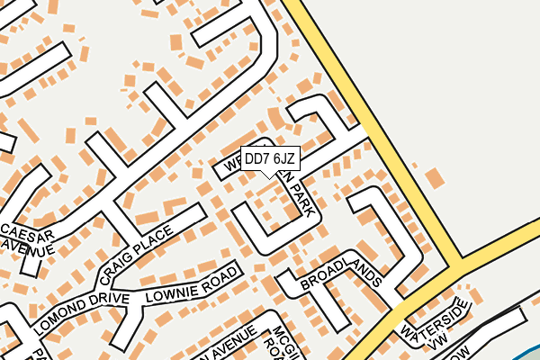 DD7 6JZ map - OS OpenMap – Local (Ordnance Survey)