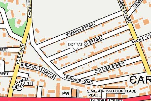 DD7 7AT map - OS OpenMap – Local (Ordnance Survey)