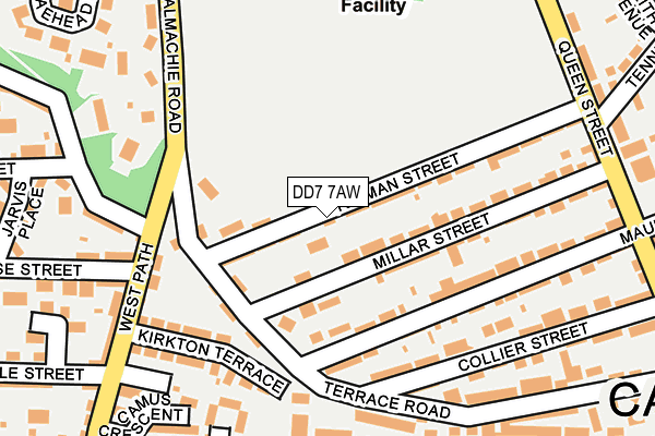 DD7 7AW map - OS OpenMap – Local (Ordnance Survey)