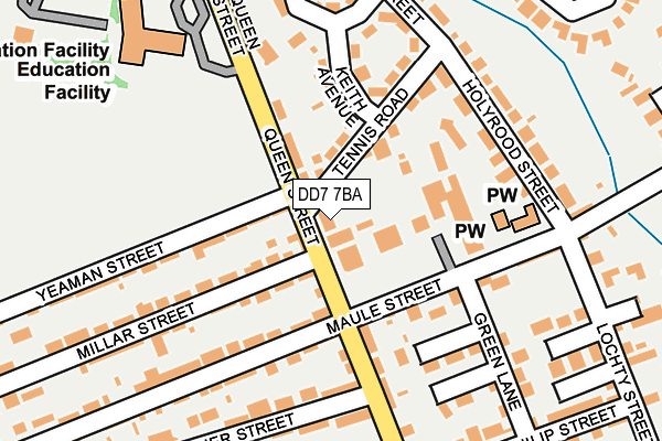 DD7 7BA map - OS OpenMap – Local (Ordnance Survey)