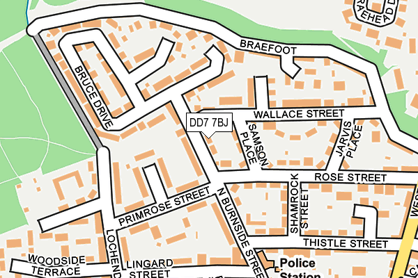 DD7 7BJ map - OS OpenMap – Local (Ordnance Survey)
