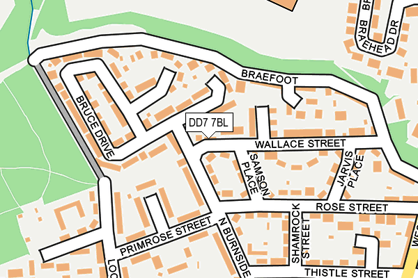 DD7 7BL map - OS OpenMap – Local (Ordnance Survey)