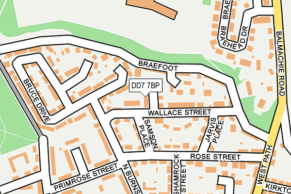 DD7 7BP map - OS OpenMap – Local (Ordnance Survey)