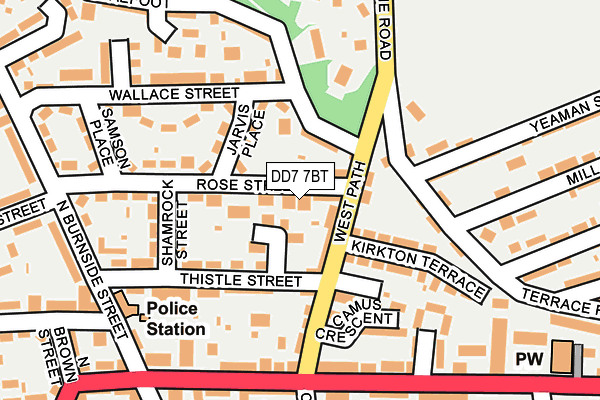 DD7 7BT map - OS OpenMap – Local (Ordnance Survey)