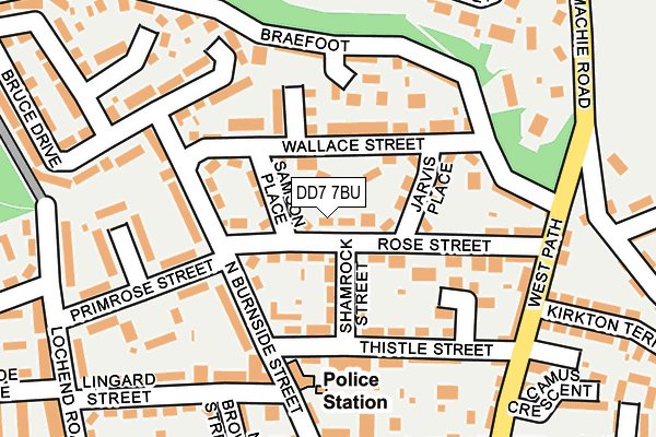 DD7 7BU map - OS OpenMap – Local (Ordnance Survey)