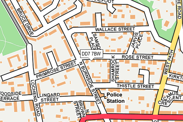 DD7 7BW map - OS OpenMap – Local (Ordnance Survey)