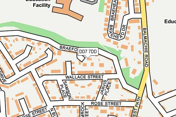DD7 7DD map - OS OpenMap – Local (Ordnance Survey)