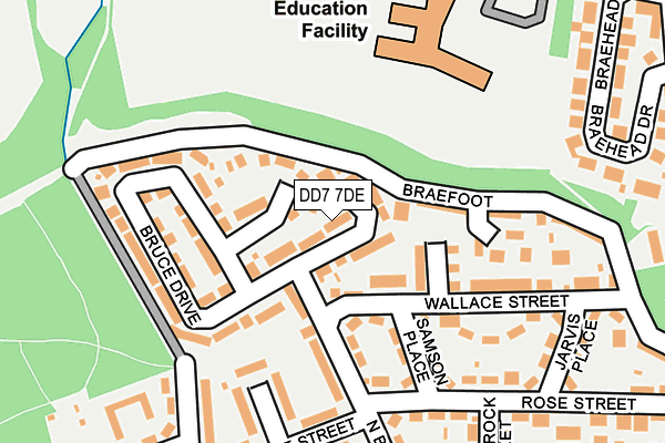 DD7 7DE map - OS OpenMap – Local (Ordnance Survey)