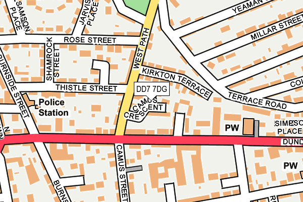 DD7 7DG map - OS OpenMap – Local (Ordnance Survey)