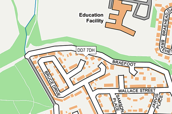 DD7 7DH map - OS OpenMap – Local (Ordnance Survey)