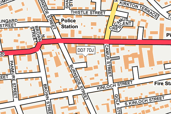 DD7 7DJ map - OS OpenMap – Local (Ordnance Survey)